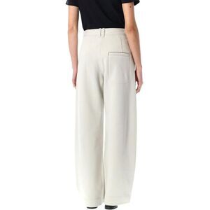 LOW CLASSIC Wide Leg Trousers Women LIGHT GREY Pants